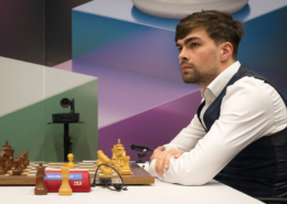 Jorden van Foreest doet als enige Nederlander mee aan het EK. (foto Frans Peeters bij Tata Steel Chess Tournament 2025).